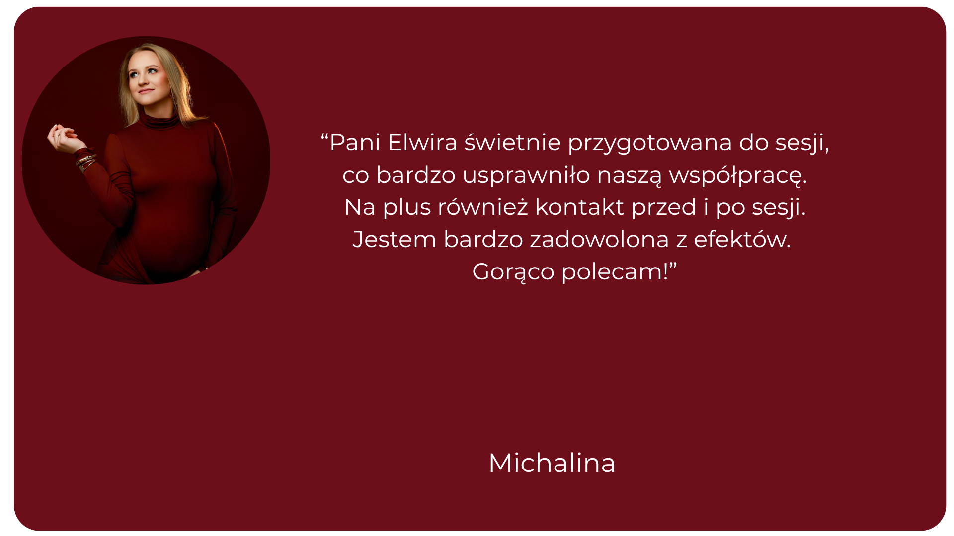 Rekomendacja sesji ciążowej Wyszków – opinia klientki
