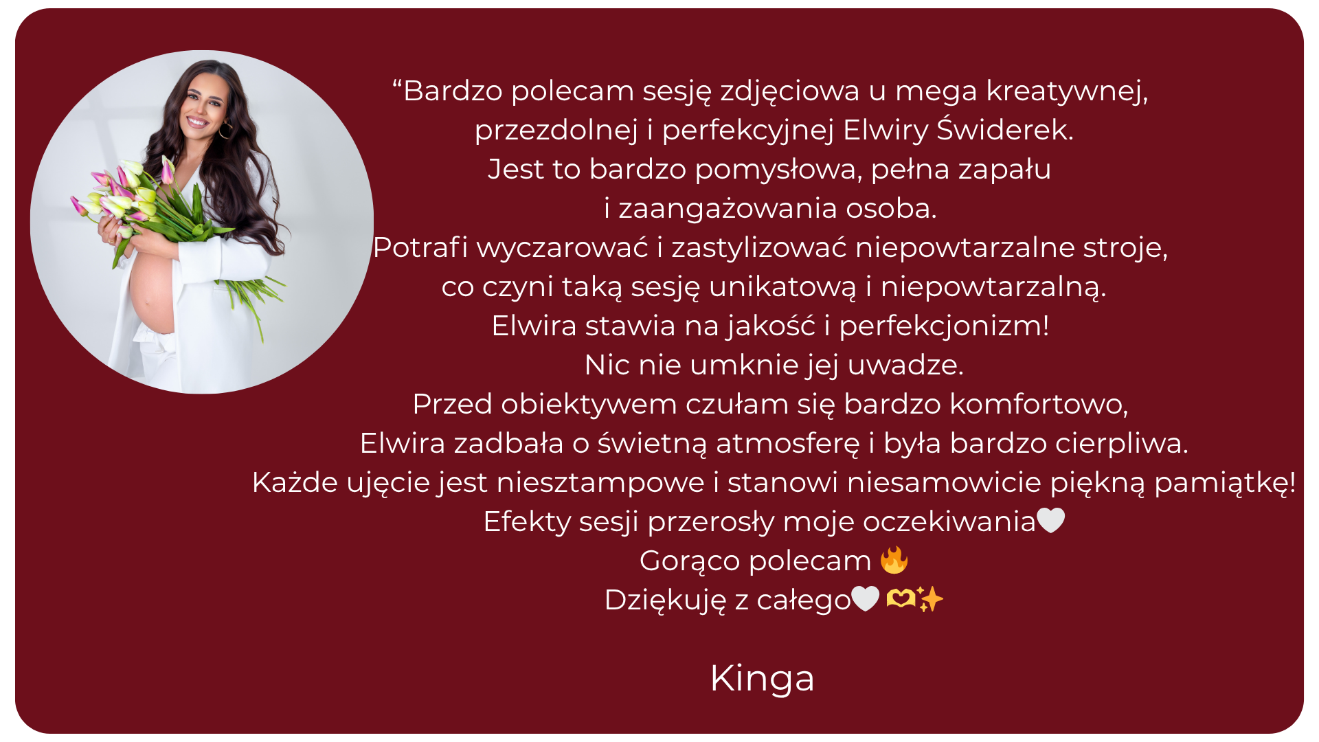 Opinia klientki po sesji ciążowej w Wyszkowie