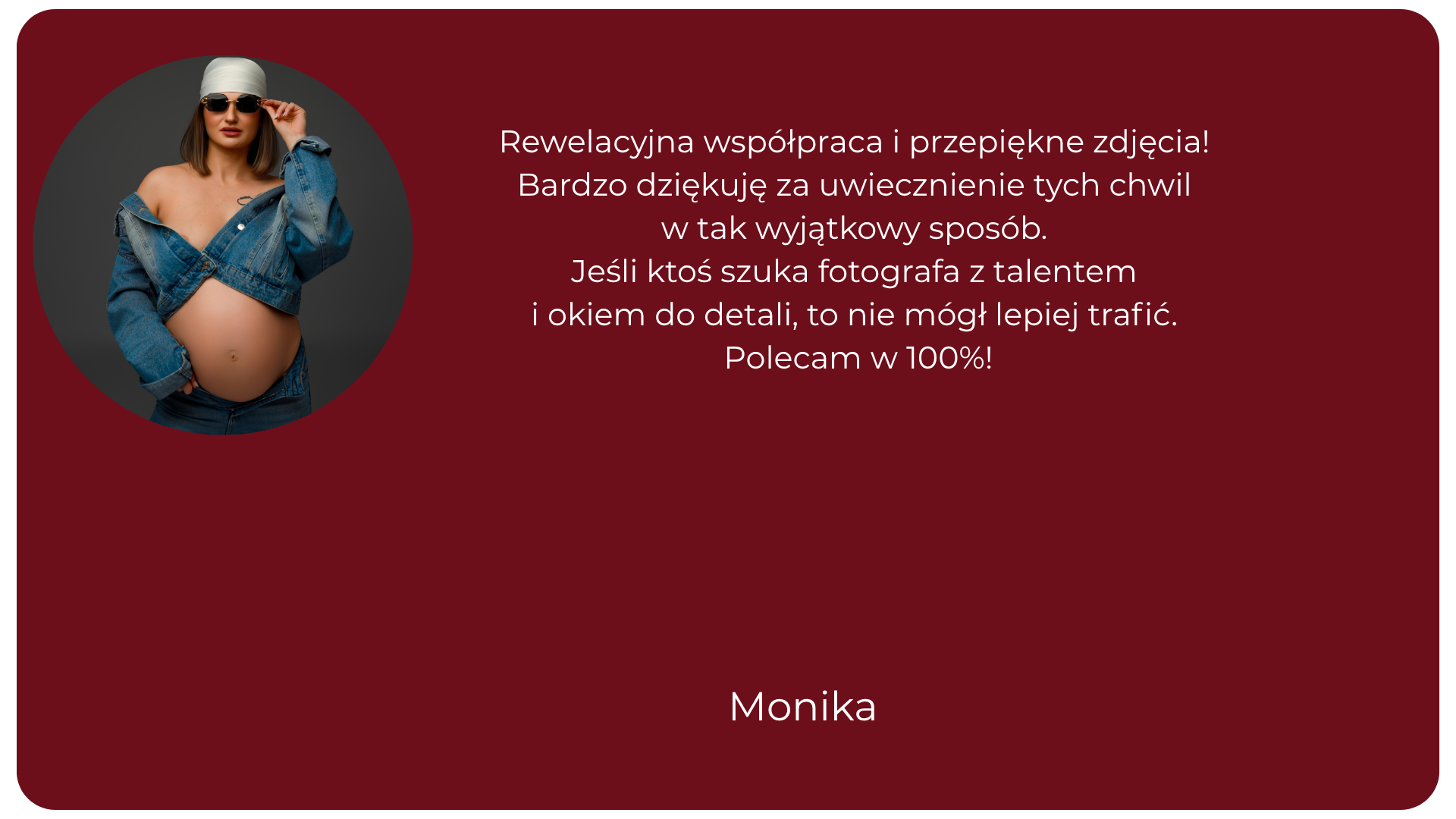 Opinia klientki po sesji ciążowej w Wyszkowie